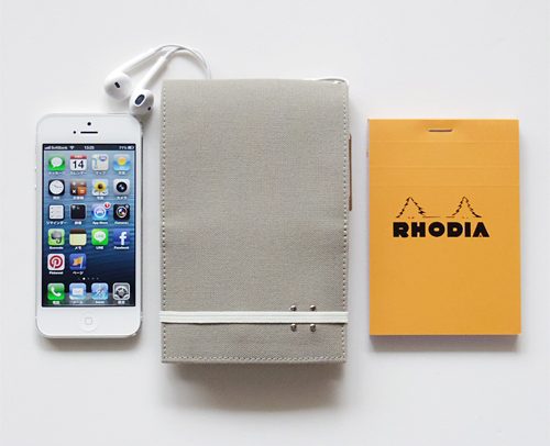 staana-carrying RHODIA＋iPhone 帆布10 ケース