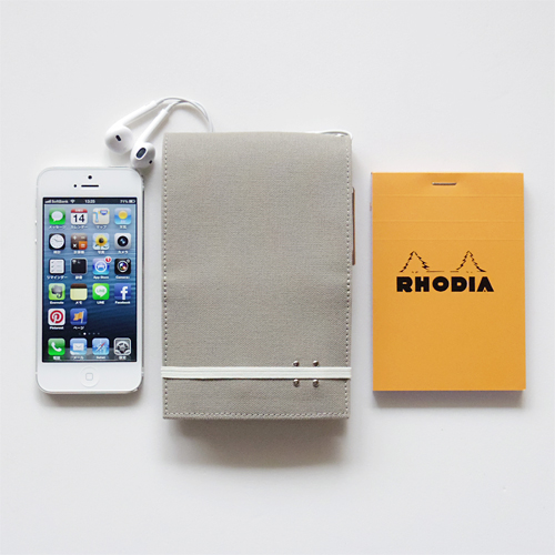 staana-carrying RHODIA＋iPhone 帆布10 ケース