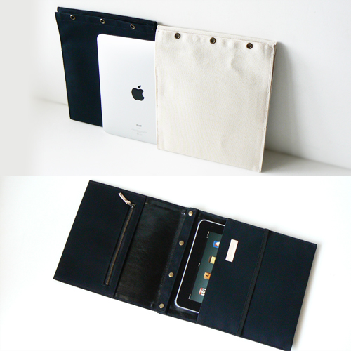 iPad 帆布10 ポケット with Flap